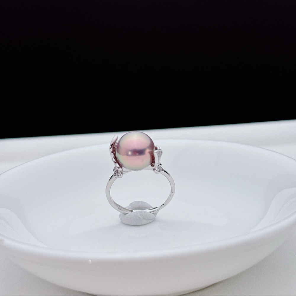 R79 S925 High Quality Freshwater Edison Pearl adjustable Ring - Picture 4 of 9